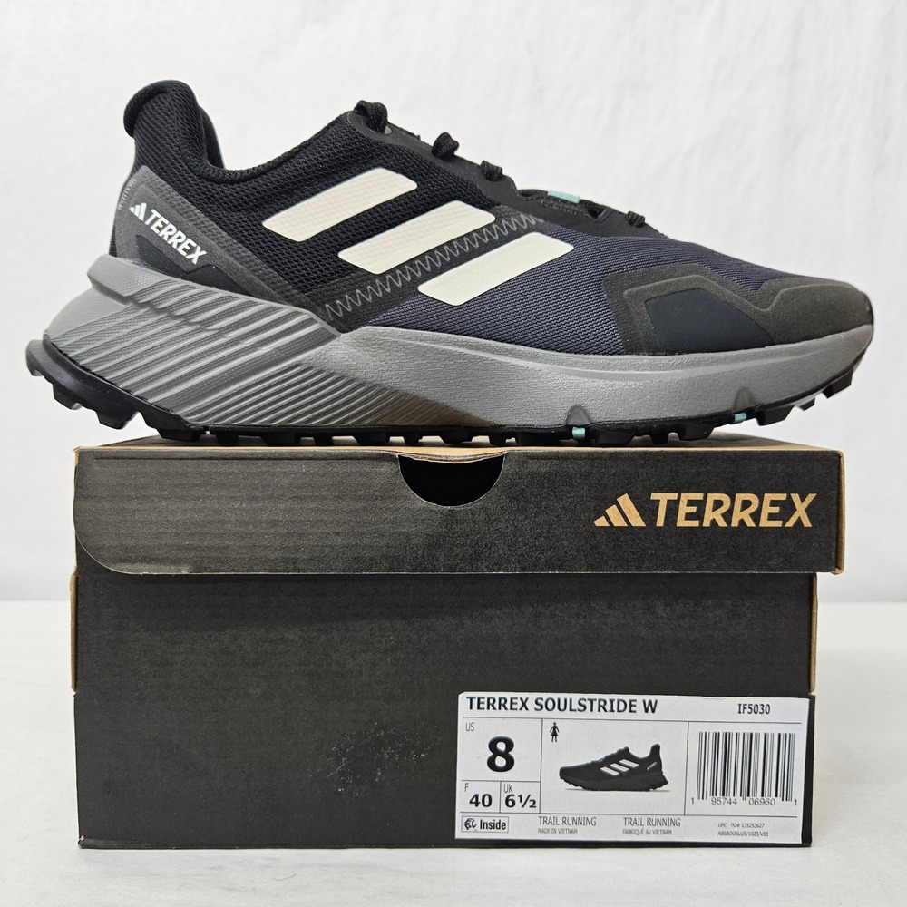 Adidas Terrex Soulstride Trail Running Shoes IF5030‎ Black Grey Women's Size 8